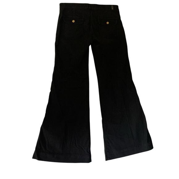 7 For All Mankind women's size 30 Black Flare Denim Jeans - Picture 2 of 13